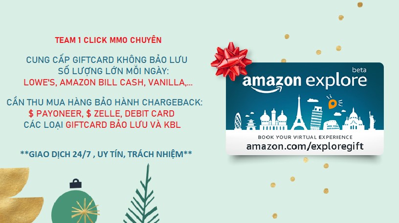 1 Click MMO cung cấp gift card
